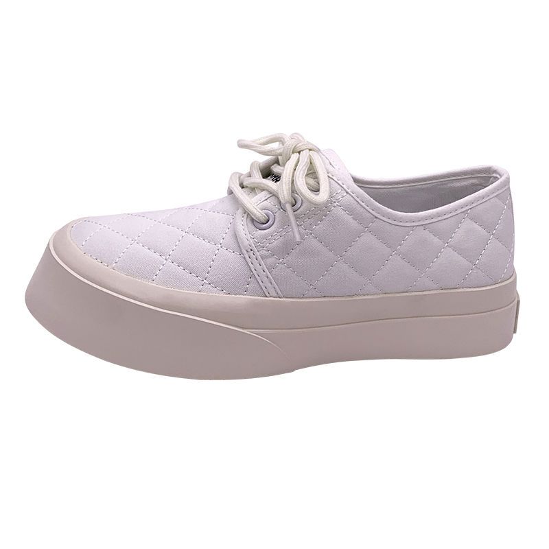 Buy Big Head Shoes Cream Canvas Shoes Female Students Summer2022New