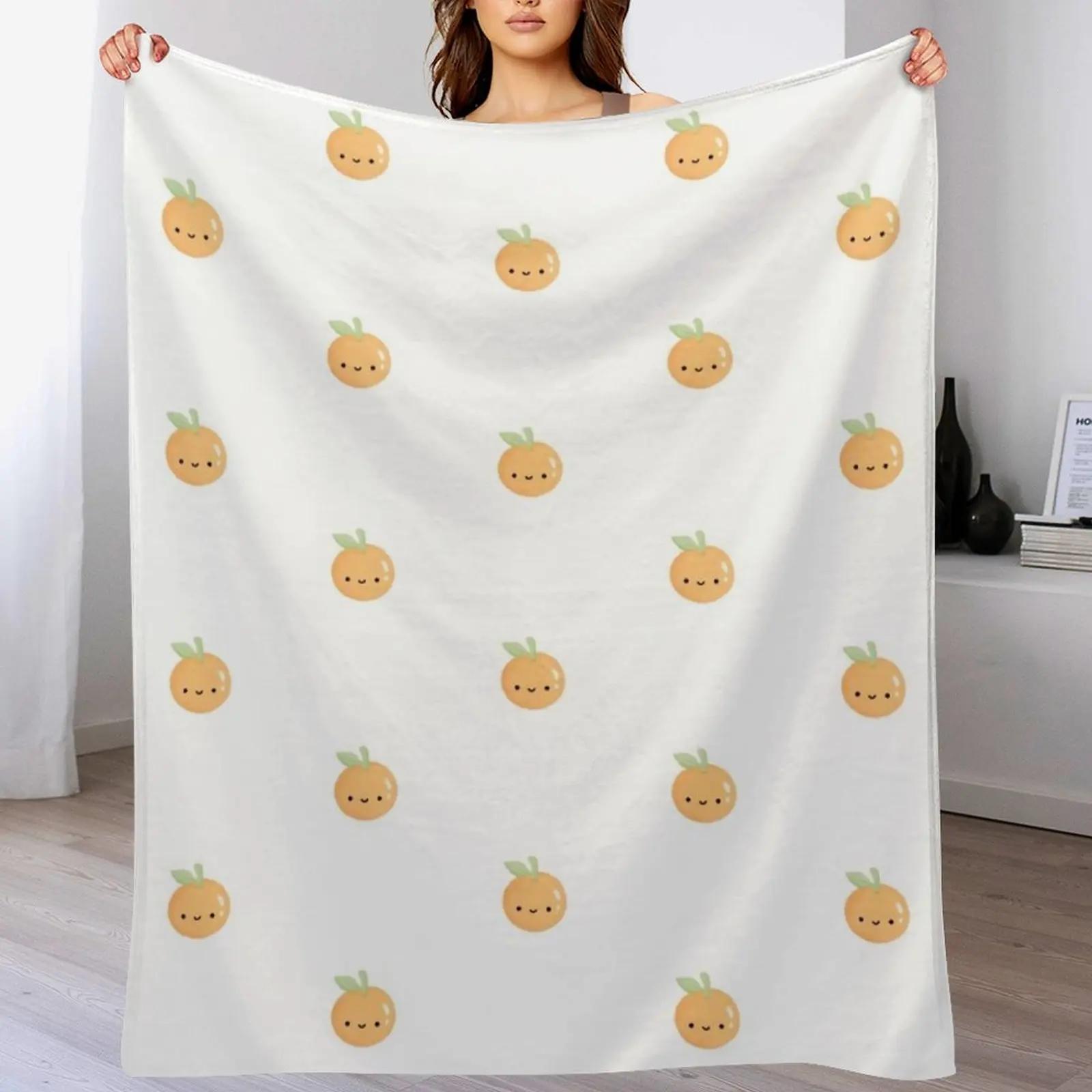 

happy little orange Throw Blanket Soft Home Decor Blanket for Couch Bedroom 102x76cm(40x30in)