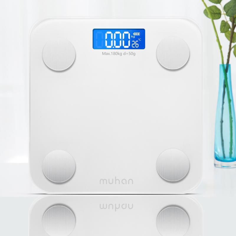 

Умные весы для измерения жира, весы для ванной, напольные цифровые весы, баланс ИМТ, подключение к телефону, приложение Bluetooth, электронные весы для веса тела C1 белый