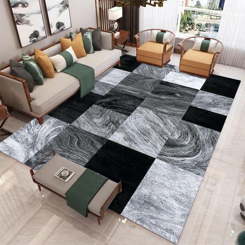 Nordic Geometric Pattern Carpets for Living Room  Luxury Large Room Rugs Machine Washable Non-slip European  Mat