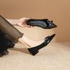 2008-9 Fashion Pointed Low Heel Single Shoes New Belt Buckle Shallow Mouth Flat Sole Shoes Casual Single Shoes Women