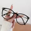 Fashionable trendy eyeglass frames, European and American Instagram influencer flat lenses, color-changing blue light blocking glasses