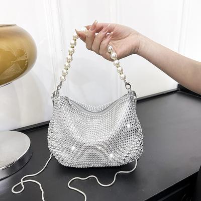 Pearl Bag Women's Handbag Fashion Imitation Full Diamond Bag Handbag Shoulder Bag Party Dinner Bag Shoulder Bag Batch