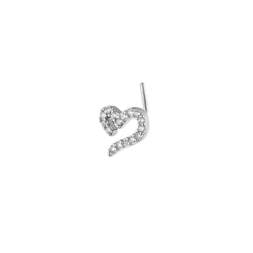 Woman Nose Stud  Stainless Steel Nostril Jewelry, Elegant Cute Nose Screw Hoop Rings, Synthetic Zirconia