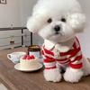Hund Gestreiftes Hemd Modisch Niedlich Atmungsaktiv Bequem Fein Verarbeitet Haustierkleidung für Kleine Hunde