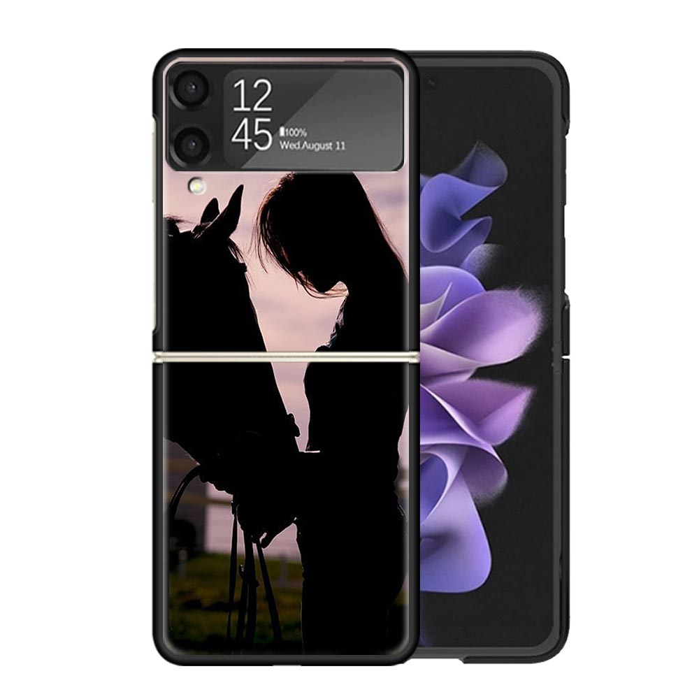 Horse Great Beauty Galloping Cases For Samsung Galaxy Z Flip 4 5 6 7 3 Z Flip7 Flip6 Flip4 Flip5 Flip3 5G Hard Shockproof Fundas
