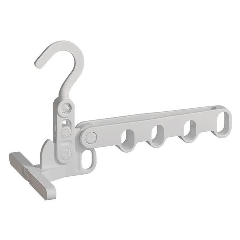 Space-Saving 5-Hole Foldable Hanger - Portable & Durable for Travel, Dorms, and Home Use, Drying Racks