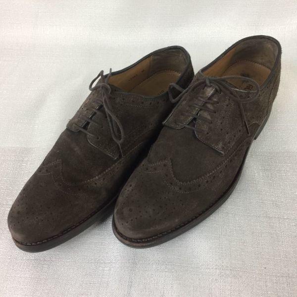 GORDON & BROS Leather Business Shoes Suede Finish Dark Brown size 40 24.5-25.0(USED)