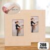 Stoff-Fotoalbum mit 208 Taschen Einsteck-Fotoalben Leinenbezug Erinnerungsbuch mit Frontfenster für Familie Jahrestag Urlaub Hochzeit Baby