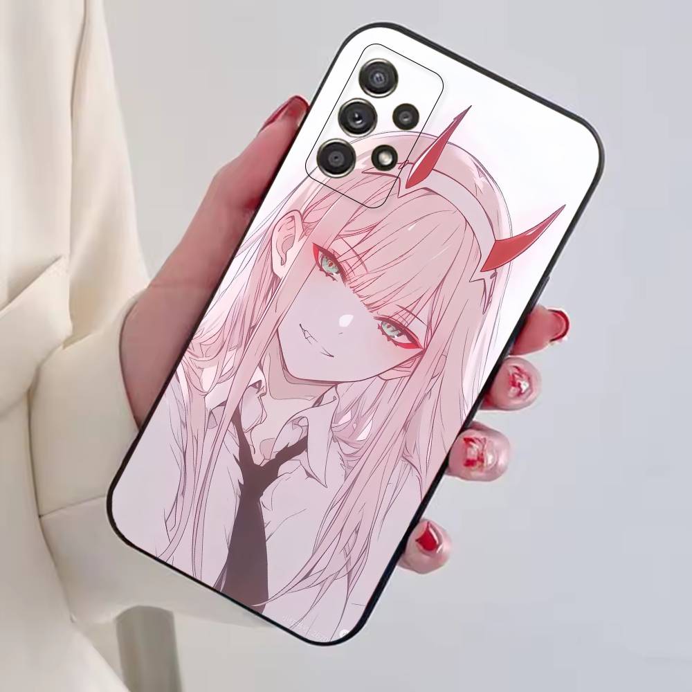 Lovely Zero Two 02 Hot Anime Phone Case For Samsung S25,S24,S21,S22,S23,S30,Ultra,S20,Plus,Fe,Lite,Note,10,Black Cover