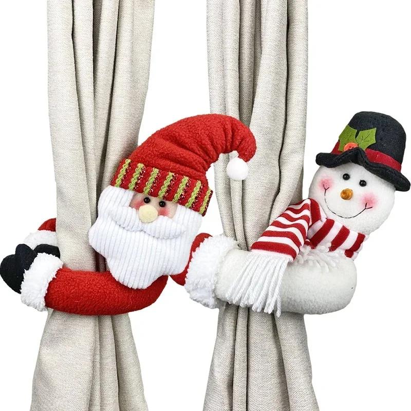 Christmas Curtain Buckle Window Decoration Cartoon Doll Curtain Buckle Cute Accessories Supplies Creative Home Decoration Items