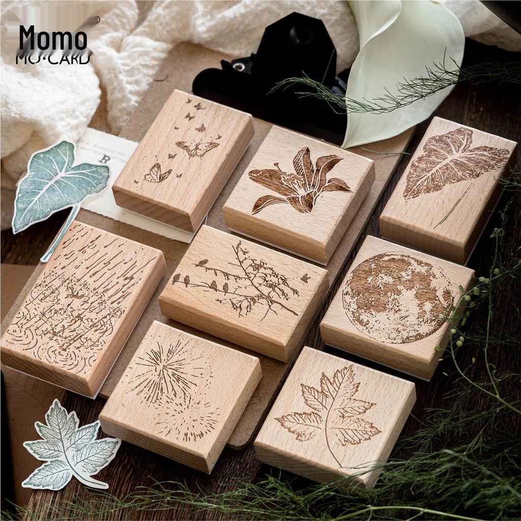 MòMò Beech Wood Seal - 'All Things Silent' Retro Journal Decoration Series (8 Types)