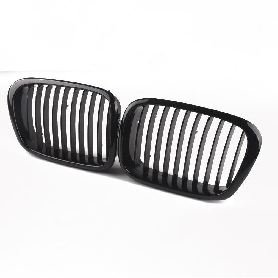 2PCS Front Center Matte Black Wide Kidney Hood Grille Grill For BMW E39 525 528 530 535 M5 1997 1998 1999 2000 2001 2002