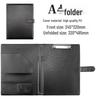 A4 Leather Office Folder: Multifunctional Manager Clip & Contract Signing Book