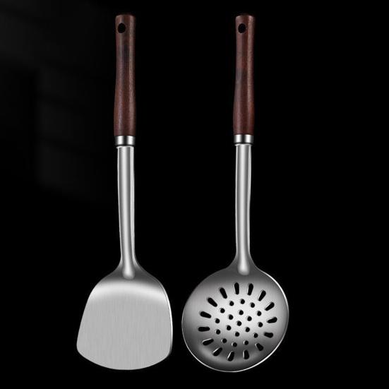 4PCS Kitchenware Set Stainless Steel Cooking Utensils with Anti-Slip Scalding Protection Handles Utensils for Kitchen Cafes Restaurants