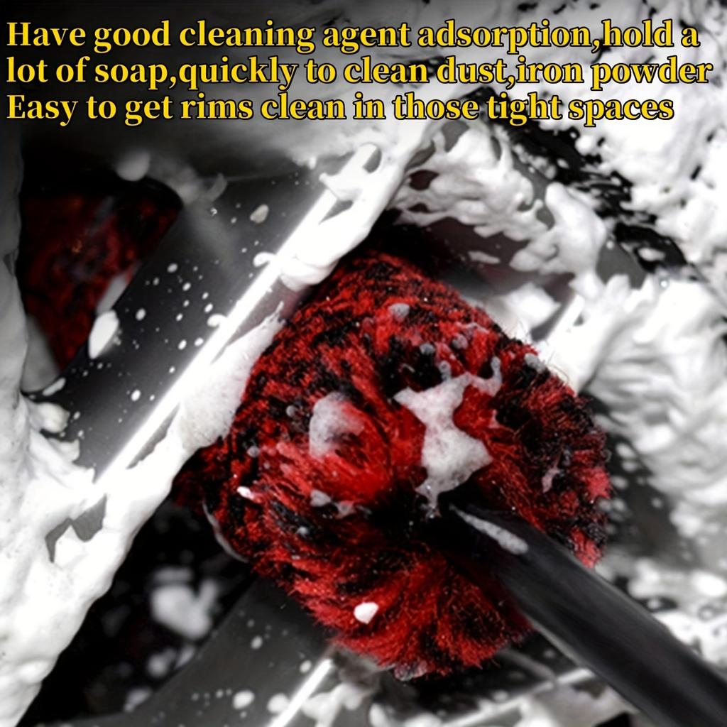 Flexible Car Wheel Cleaning Brush - Bendable, Soft Fleece Material, Ideal for Easy Rim, Tire, Exhaust Pipe, and Engine Bay Reach, Wheel Cleaning Brush