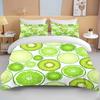 10 Sizes Fruit Pattern Bedding Three Piece Set King Size Double Bedding Set Microfiber Duvet Cover Set  Queen Duvet Cover Set