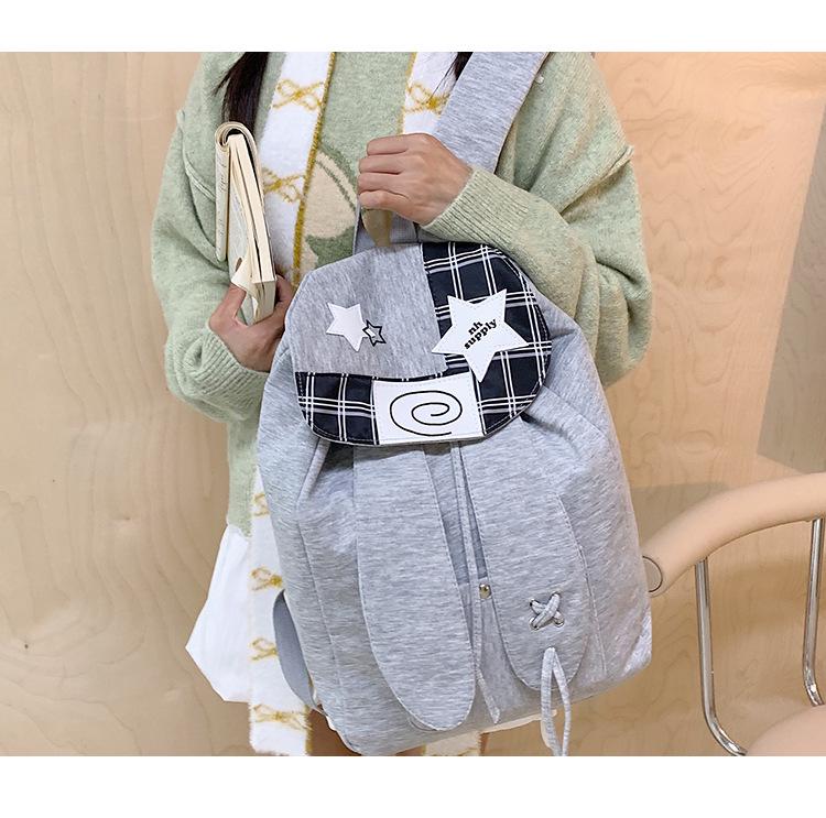 2025 Minimalist Lightweight Plaid Backpack - Large Capacity, Versatile for Students and Commute.