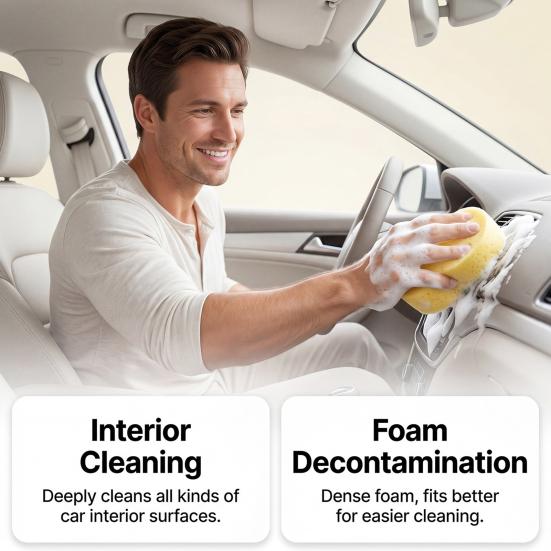 Yousheng Car Interior Foam Cleaner Fresh Aroma Gentle Protection Removes Stains Efficient Cleaning Multipurpose Car Interior Care Gift for
