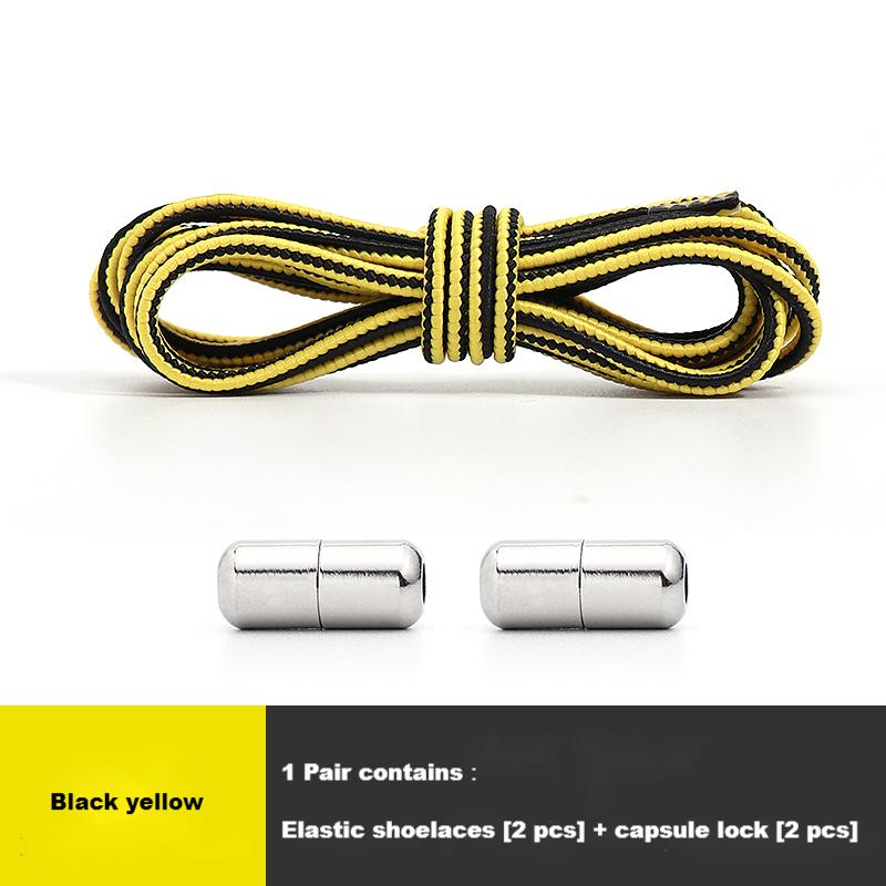Colourful No Tie Shoe laces Round Shoelaces for Sneakers Elastic Laces without ties Kids Adult Quick Shoe lace Rubber Bands