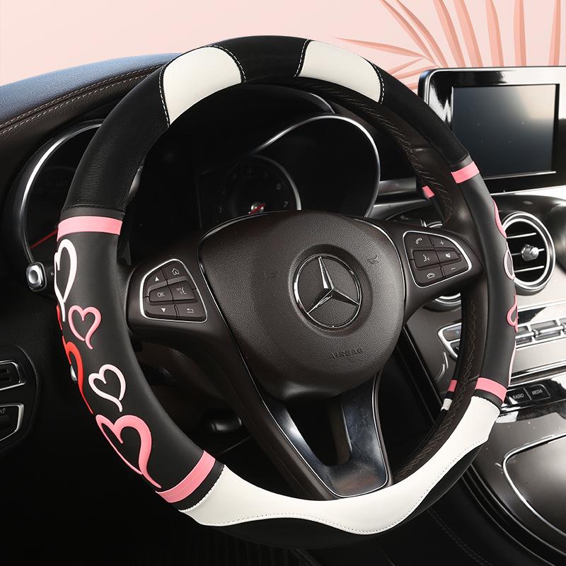 Luxury Heart Car Steering Wheel Cover - High-End Sport Design