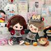 20cm Retro Style Doll Outfit: Cute Cotton T-shirt & Shorts, Spring/Autumn Set