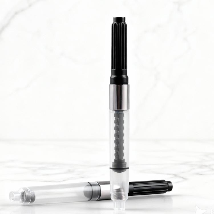 10Pcs/pack Standard Fountain Pen Converters Spirals Rotation Loading System Metal Collar Vacuum Sealed Ink Cartridges