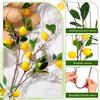 13 Pcs Faux Lemon Decoration Set Includes 3 Pcs 31.5 Inch Artificial Lemons Branch 10 Pcs 3 x 2 Inch Faux Yellow Lemons Fake Lemons Branch Fruit