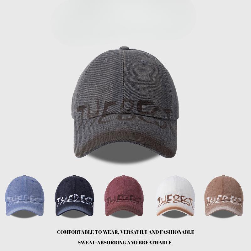 Hat Women European and American Retro Cowboy English Letters Foreign Trade Baseball Hat Graffiti Hat Men British Baseball Cap