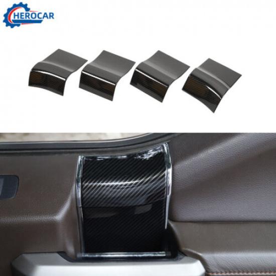 

Carbon Fiber Inner Door Handles Covers Trim Panel for Ford F-150 2015- ABS