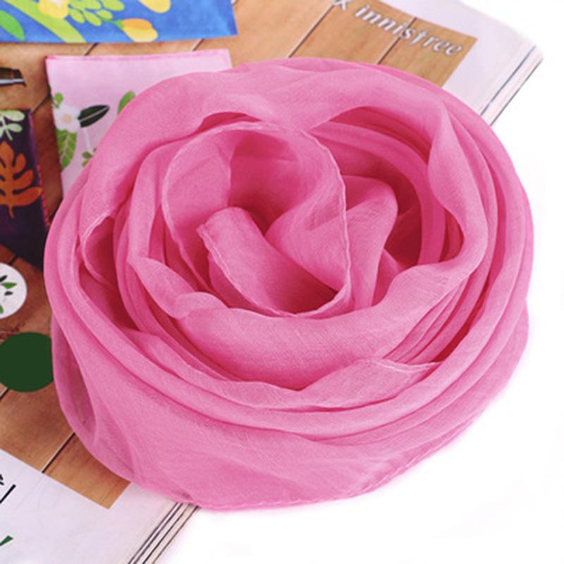 Square Color Solid Chiffon Korean Silk Scarf 70x70cm Summer Sunscreen Thin Transparent Gauze Neck Protection Womans Shawl P71