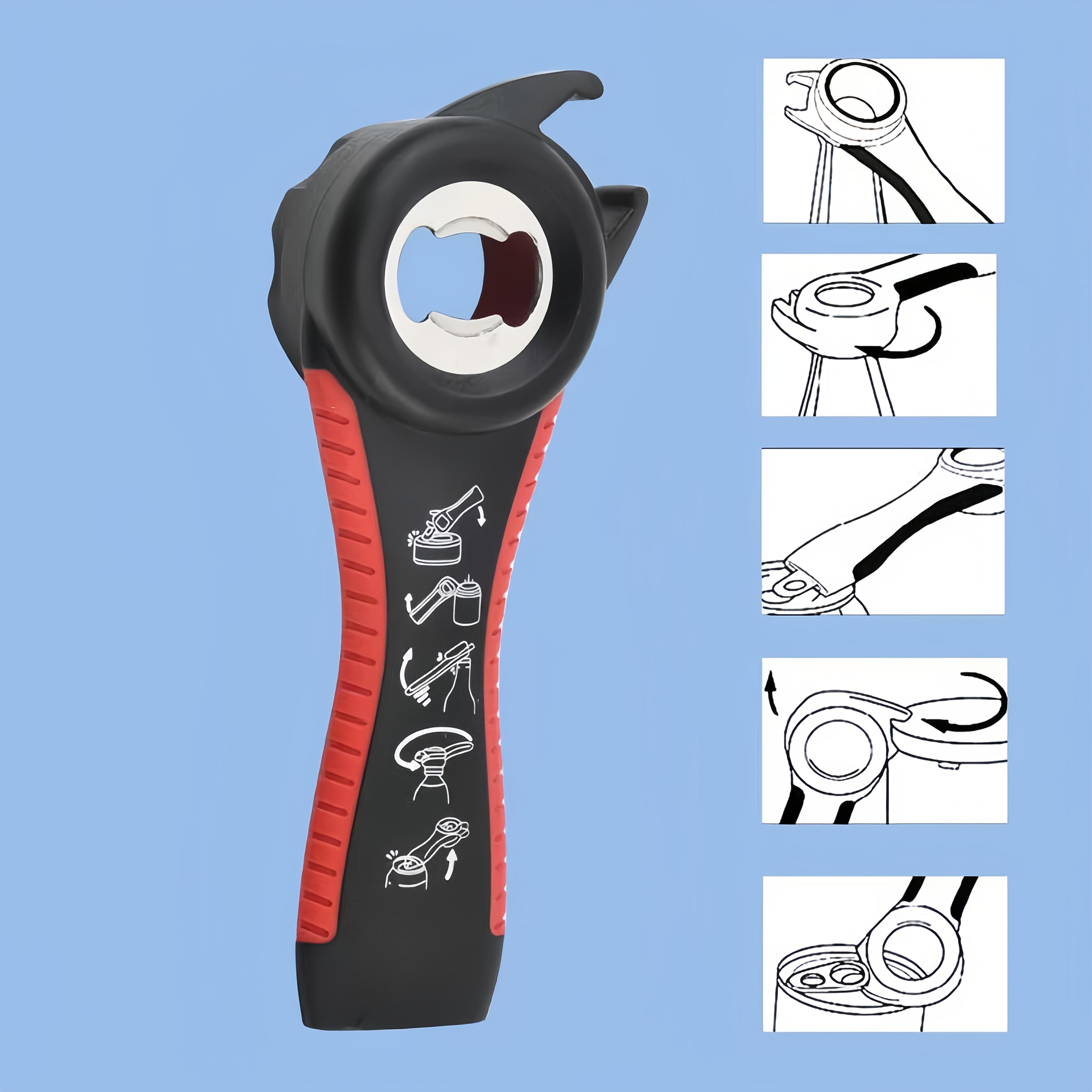 Multifunctional 6-in-1 Bottle Opener Ergonomic non-slip handle can opener Designed specifically for elderly people suffering from 1