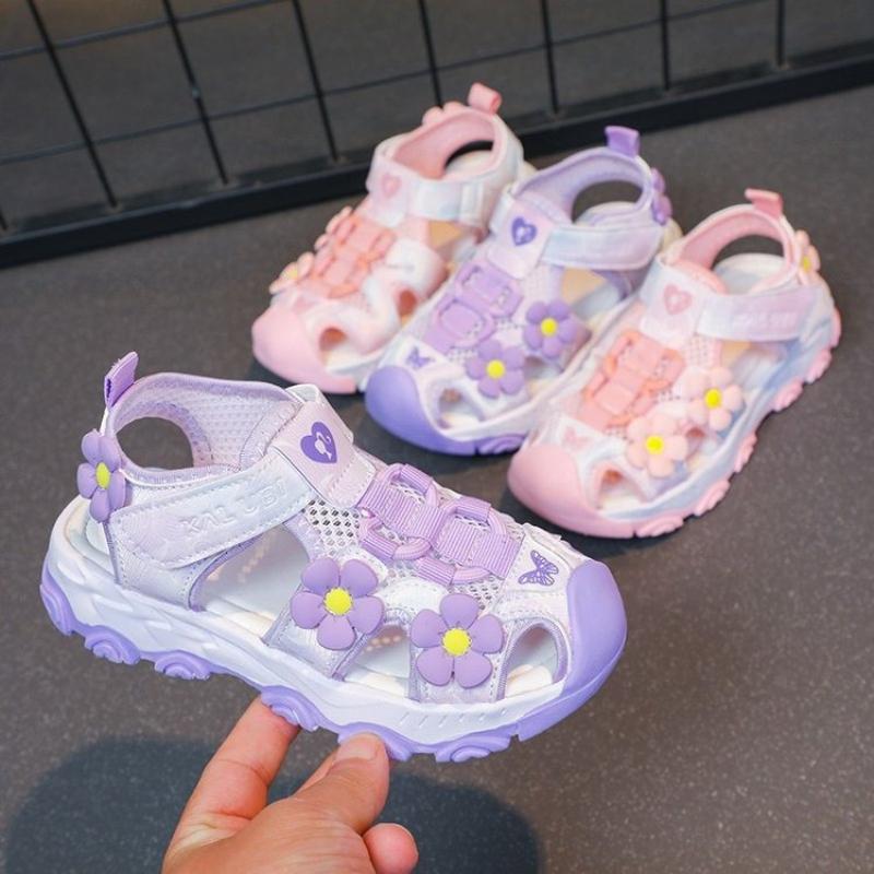 2025Summer Fashion Kids Sandals Cute Printed Girls' Princess Sandals Comfort Soft Bottom Casual Sports Child Beach Shoes Zapatos