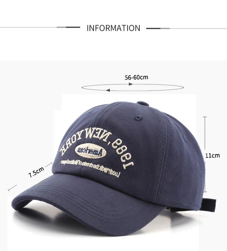 Korean-Style Retro Baseball Cap, Versatile Women'S Street Letter Embroidery Hat With Floral Patterns, Summer Couple Accessory