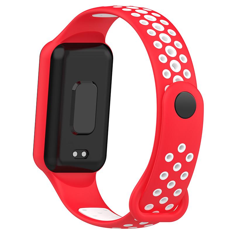 For Huami Amazfit Band 7 Dual Color Silicone Smartwatch Band Replacement Wrist Strap