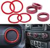 Car Steering Wheel Air Outlet Roof Speaker Decoration Cover Trim Kit for Jeep Wrangler JL 2018-2025 2026 Interior Accessories