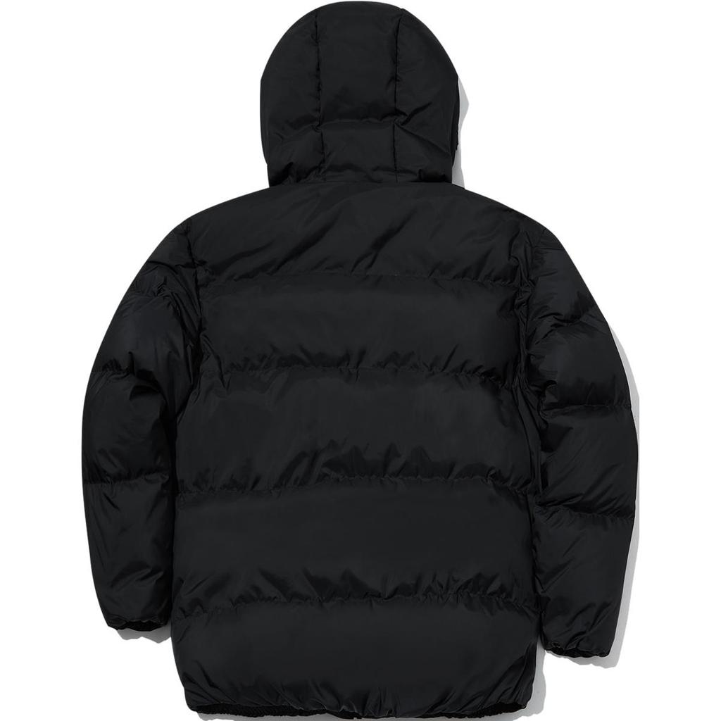 Li Ning Skateboard Series Solid Color Loose Fit Hooded Zipper Long Sleeve Down Jacket Unisex Outerwear Black AYMU325-1