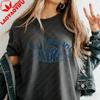 Damen Minimalist Le Croissant T-Shirt Französisch Blau Linienkunst Grafik-T-Shirt Baumwoll-T-Shirt Sommer Ästhetik Pariser Essensliebhaber Oberteile