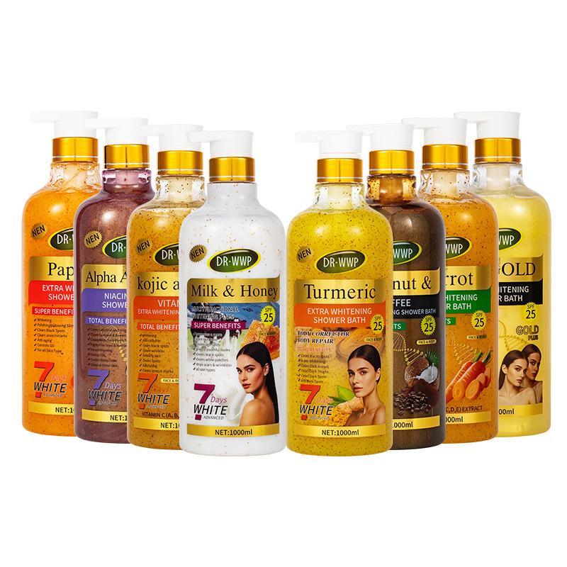 Gel Douche Exfoliant Curcuma Parfum Longue Durée Nettoyant & Exfoliant Gel Douche Pot Extra Large 1000ml