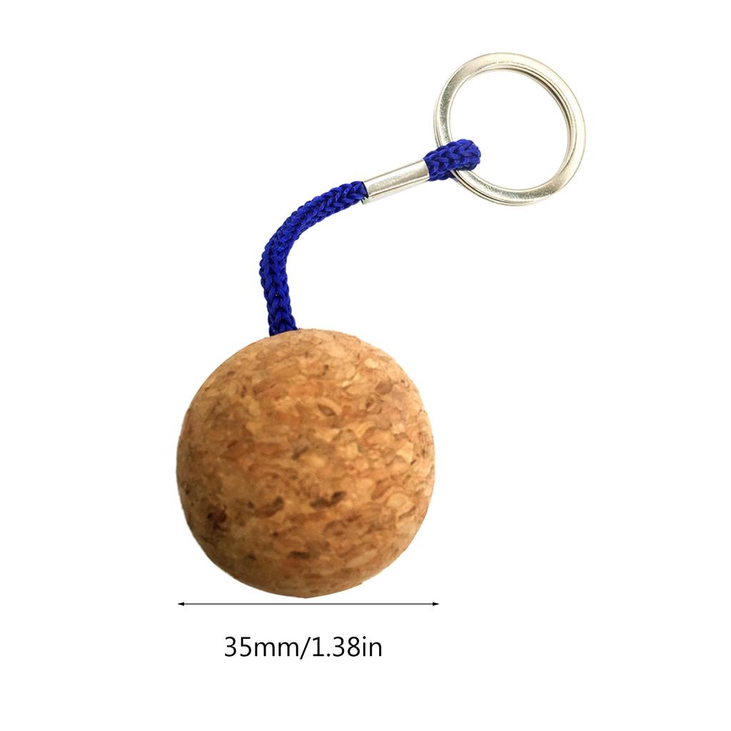 Water Sports Floating Cork Ball Keychain, Buoyant Key Chains, Float Buoy Boats Key Rings Hand Keychains for Sea Surfing