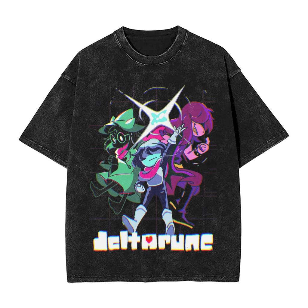 Hip Hop ITs TV Time Funny Tenna Deltarune Chapter Merch T Shirt for Unisex Women  Washed Cotton Tee Shirt Clothing