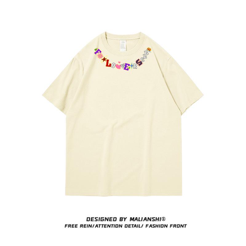 Plus Size Pure Cotton American Design Loose Short-Sleeve T-Shirt for Women (2-300 Lbs)