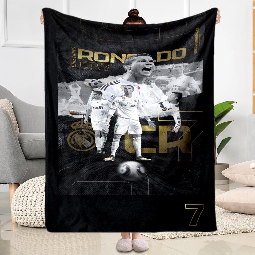 Football Players Action Blanket Warmthful Decor Suitable for Picnics Chair Couch for All Occasions Stylish Decor