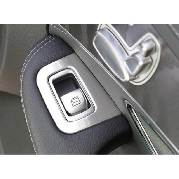 For Mercedes-Benz GLC 2016-2021 Steel Silver Window Lock Lift Panel Trim Frame