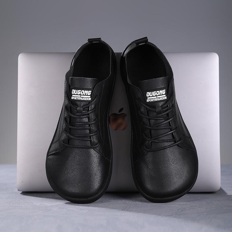 Men's Wide Toe Box Retro German Training Shoes - Lightweight, Comfortable, Versatile, and Casual White Sneakers