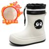 Rain shoes women's new cartoon rain boots adult medium tube water boots wear non-slip student water shoes thermal rubber shoes
