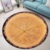 Farmhouse Rustic Tree Rings Rustic Area Rug Round Circle Carpet Livingroom Bedroom Floor Mats for Bathroom Modern Home Decor