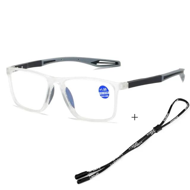 

Ultralight Anti Blue Lightweight Design Reading Eyeglasses TR90 Bendable Outdoor Use Sport Presbyopic Glasses For Women Men Diopter +1.0 to 4.0 0