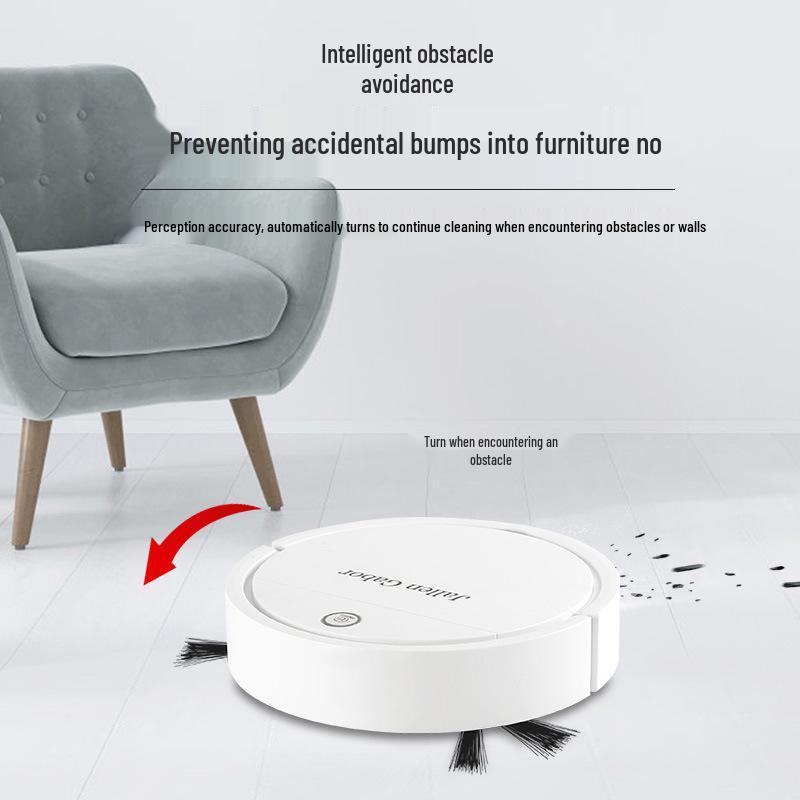 Smart 3-in-1 Robotic Vacuum Cleaner: Rechargeable & Compact Home Appliance