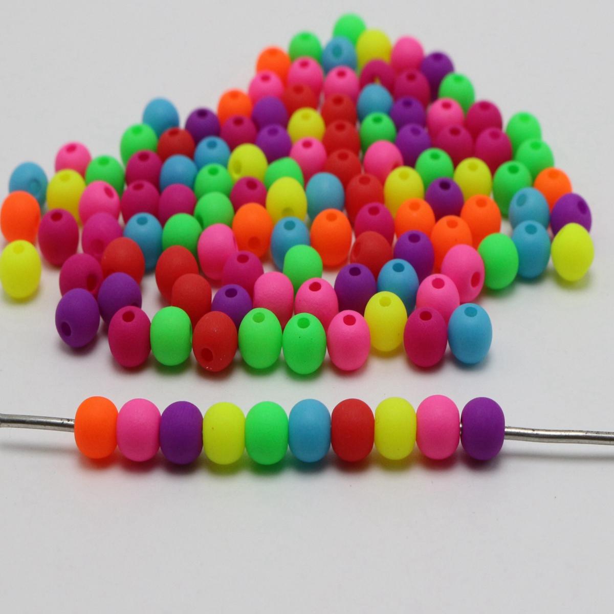 

Смешанные матовые неоновые акриловые круглые бусины 3мм 4мм 5мм 6мм 8мм 10мм гладкий шарик